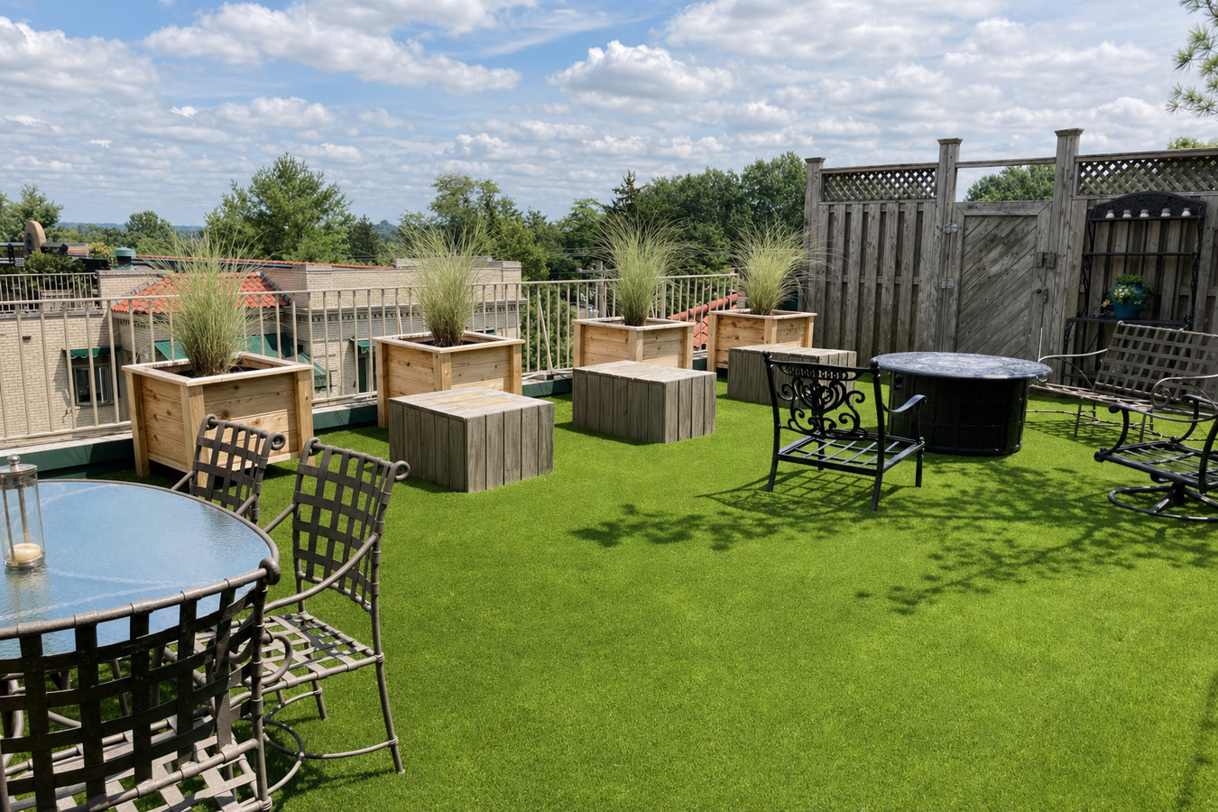 Turf for rooftop gardens in Midland, TX